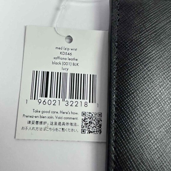 Kate Spade Lucy Medium Zip Wristlet – Saffiano Leather Black - Picture 3 of 6